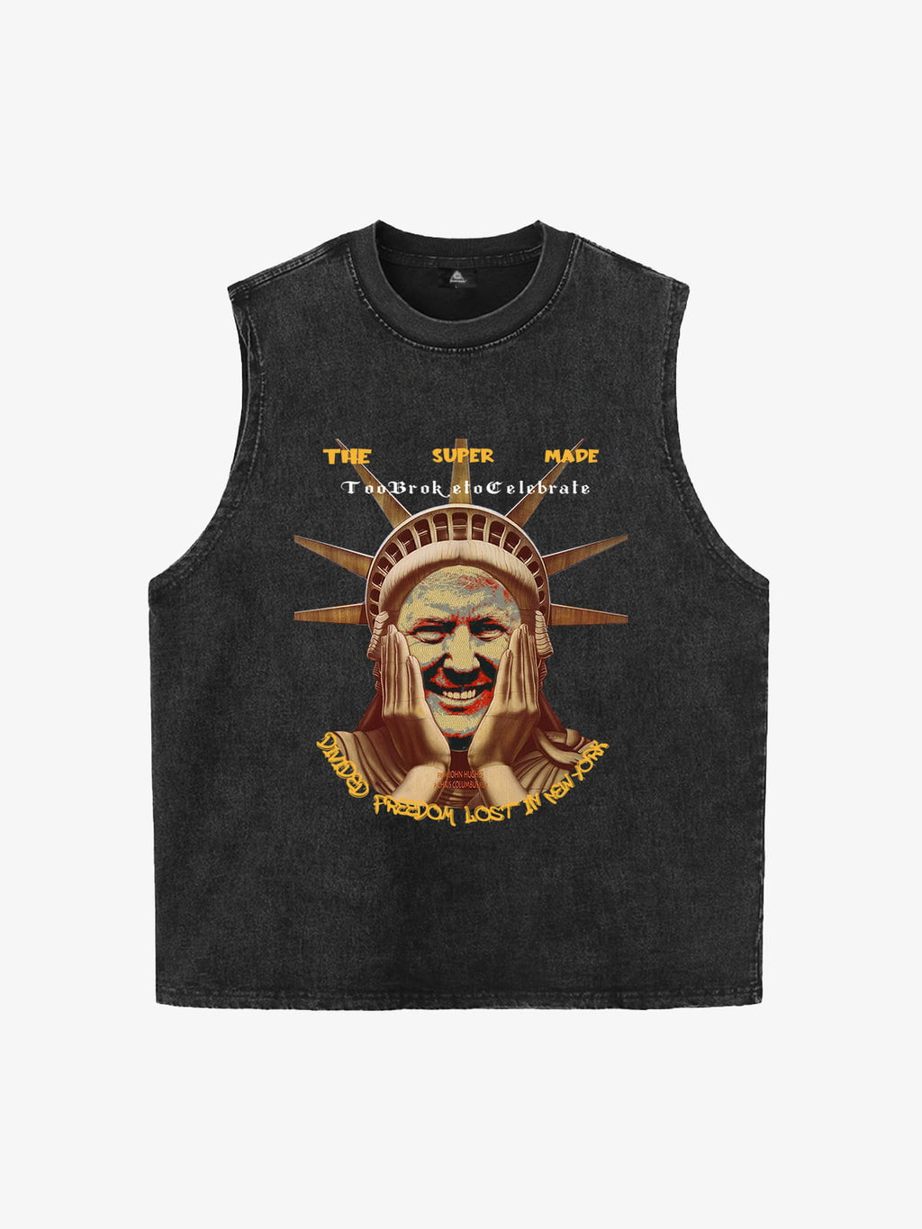 Original Fun Graffiti Print Vest Unique Graphic Tank Top