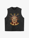 Original Fun Graffiti Print Vest Unique Graphic Tank Top