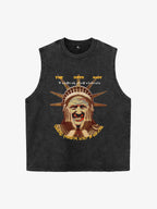 Original Fun Graffiti Print Vest Unique Graphic Tank Top