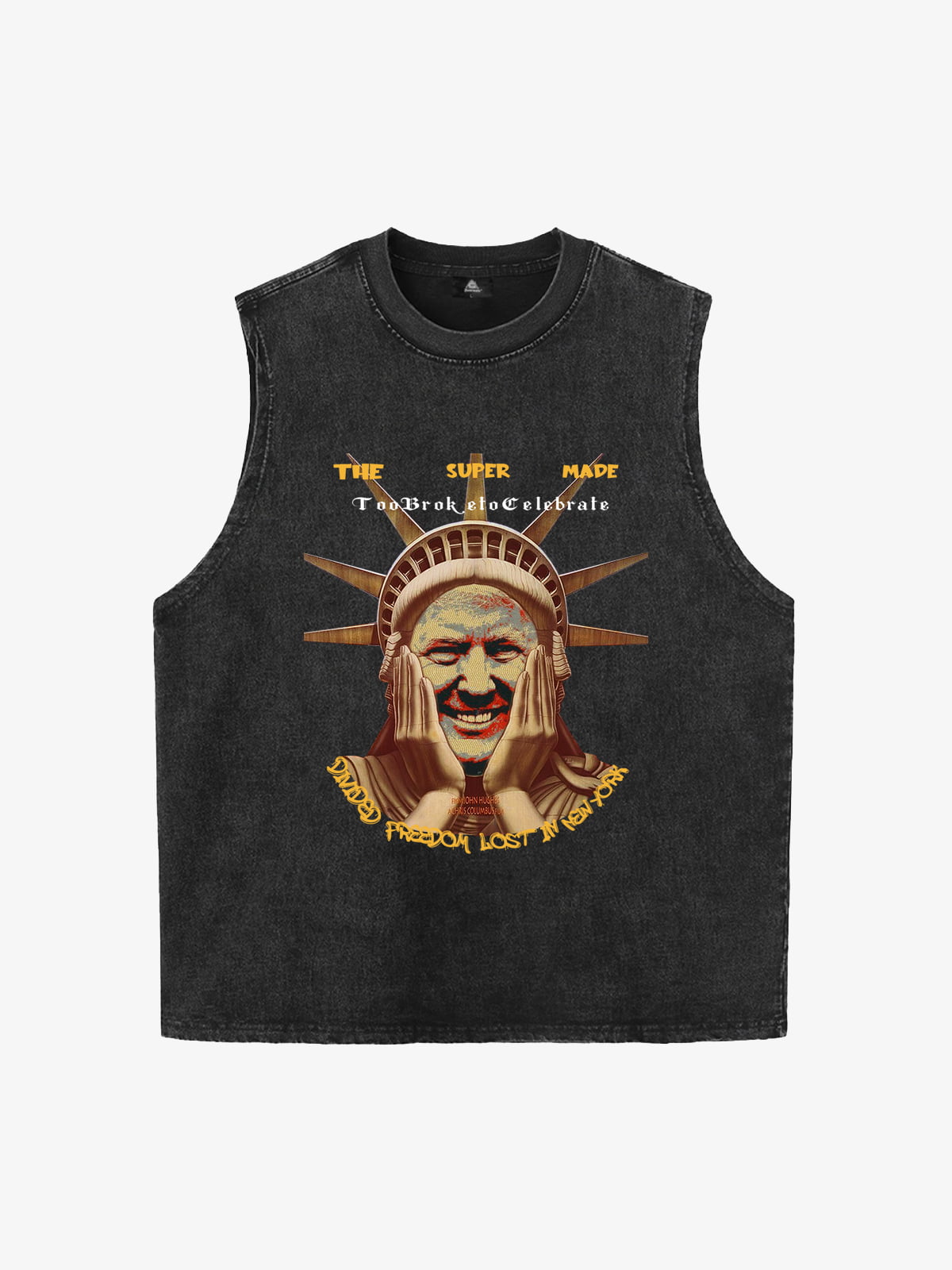 Original Fun Graffiti Print Vest Unique Graphic Tank Top