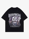 Theprecipice Masked Gangster Portrait Printed T-Shirt-1533