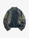 Theprecipice High Street Hip-hop Distressed Washed Denim Jacket - 2242