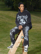 Theprecipice Heavy Washed Jesus Graphic Hoodie - 1973