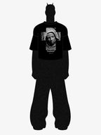 Original Retro Virgin Mary Mottled Cross Print T-Shirt