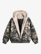 Theprecipice Camouflage Fur Hooded Jacket - 2353