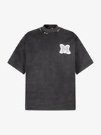 Embroidered Neckline Oversized T-Shirt