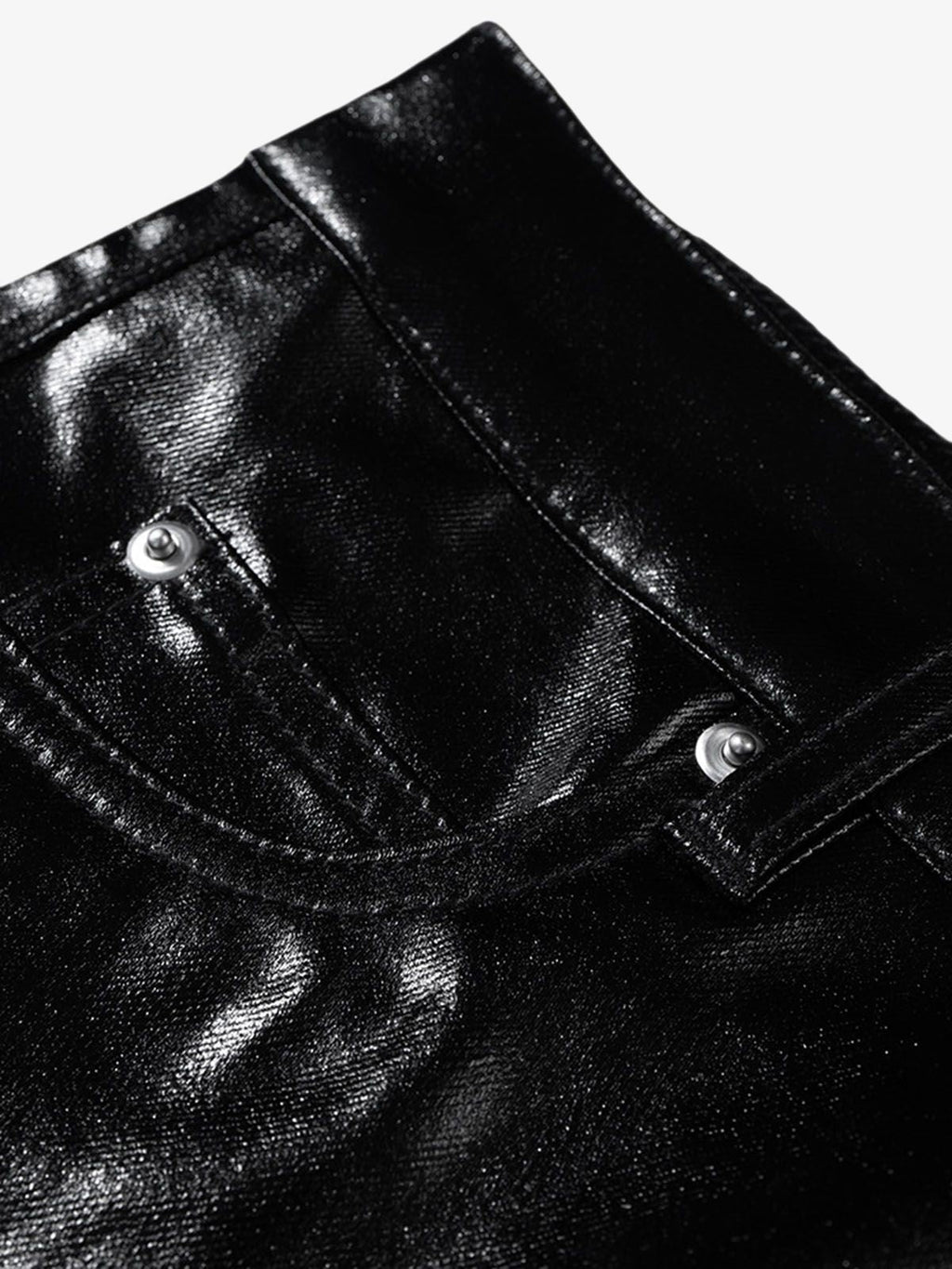 Theprecipice Glossy Patent Leather Flare Pants - 2396