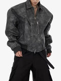 Theprecipice Vintage Motorcycle Suede Street Rap Jacket - 2232