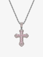 Theprecipice Corss Full Diamond Necklace-1514