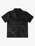 Theprecipice Leaves Pattern  Black Vintage Shirts
