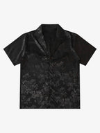 Theprecipice Leaves Pattern  Black Vintage Shirts