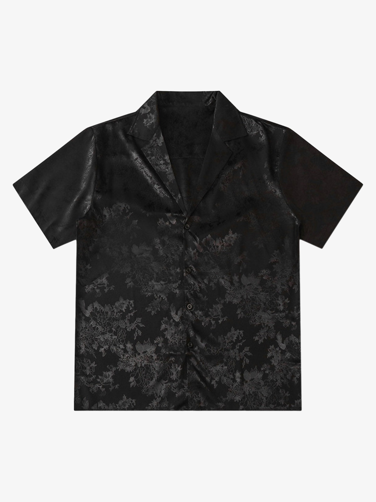 Theprecipice Leaves Pattern  Black Vintage Shirts