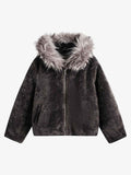 Theprecipice Fur Hooded Quilted Sherpa Jacket - 2304