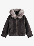 Theprecipice Fur Hooded Quilted Sherpa Jacket - 2304