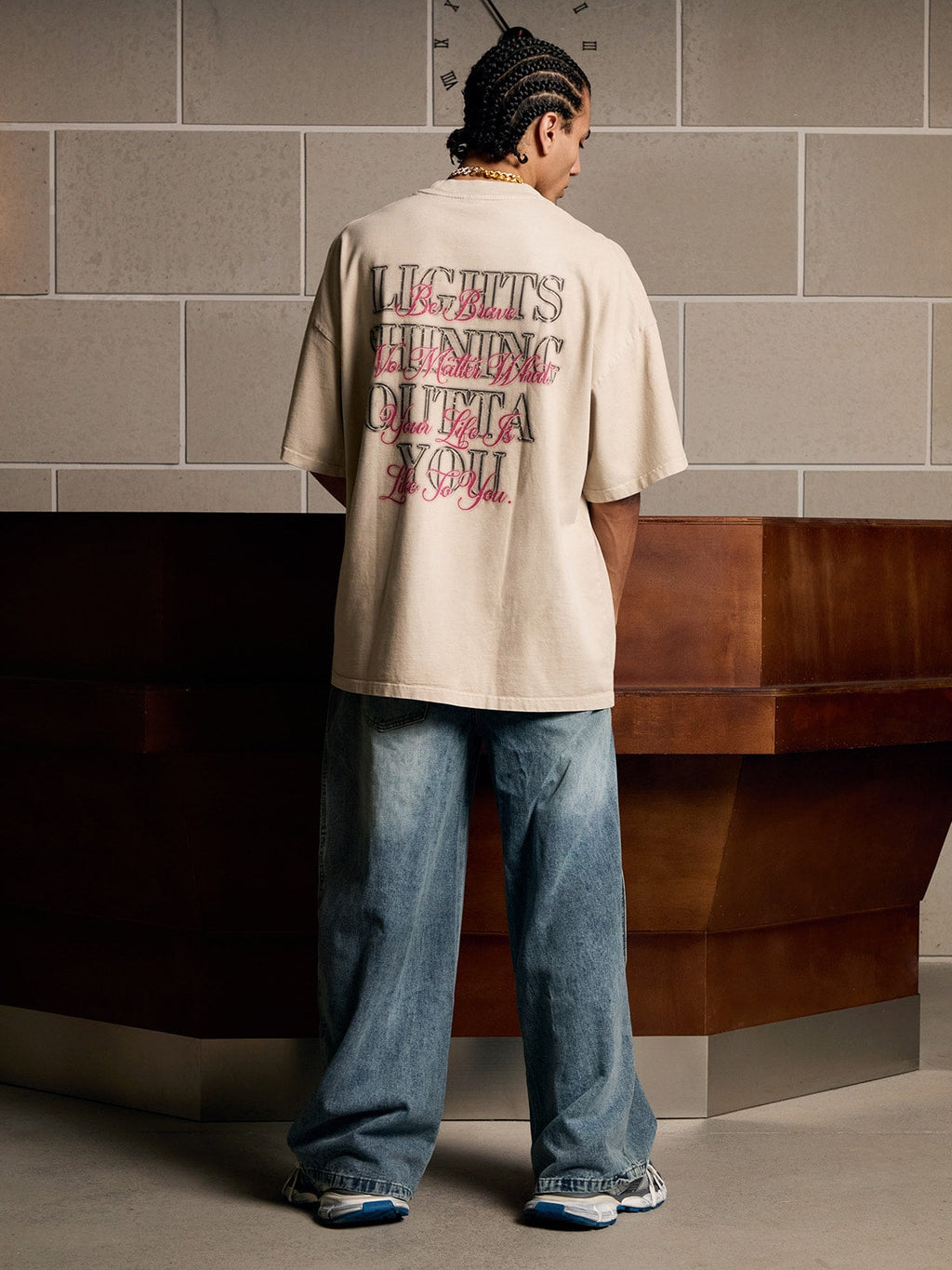 Full Diamond Tooth Pattern T-Shirt - 2258