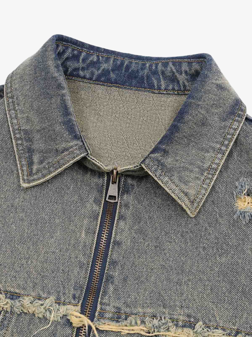 Denim Distressed Ripped Suit - 2460