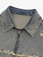 Denim Distressed Ripped Suit - 2460