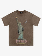 Theprecipice Statue Of Liberty Vintage T-shirt - 2132