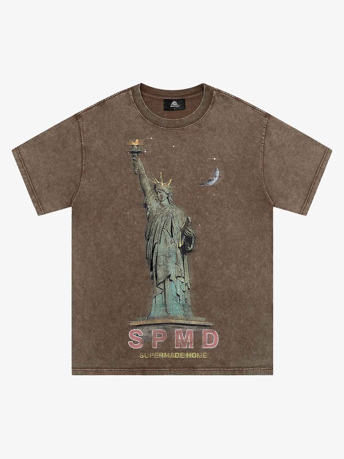 Theprecipice Statue Of Liberty Vintage T-shirt - 2132