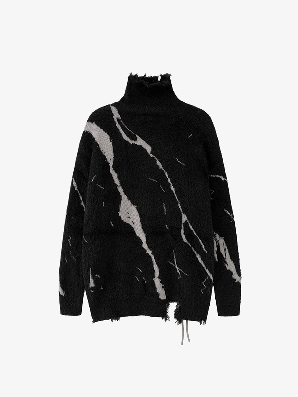 Theprecipice Ripped Knit Turtleneck Sweater - 1525