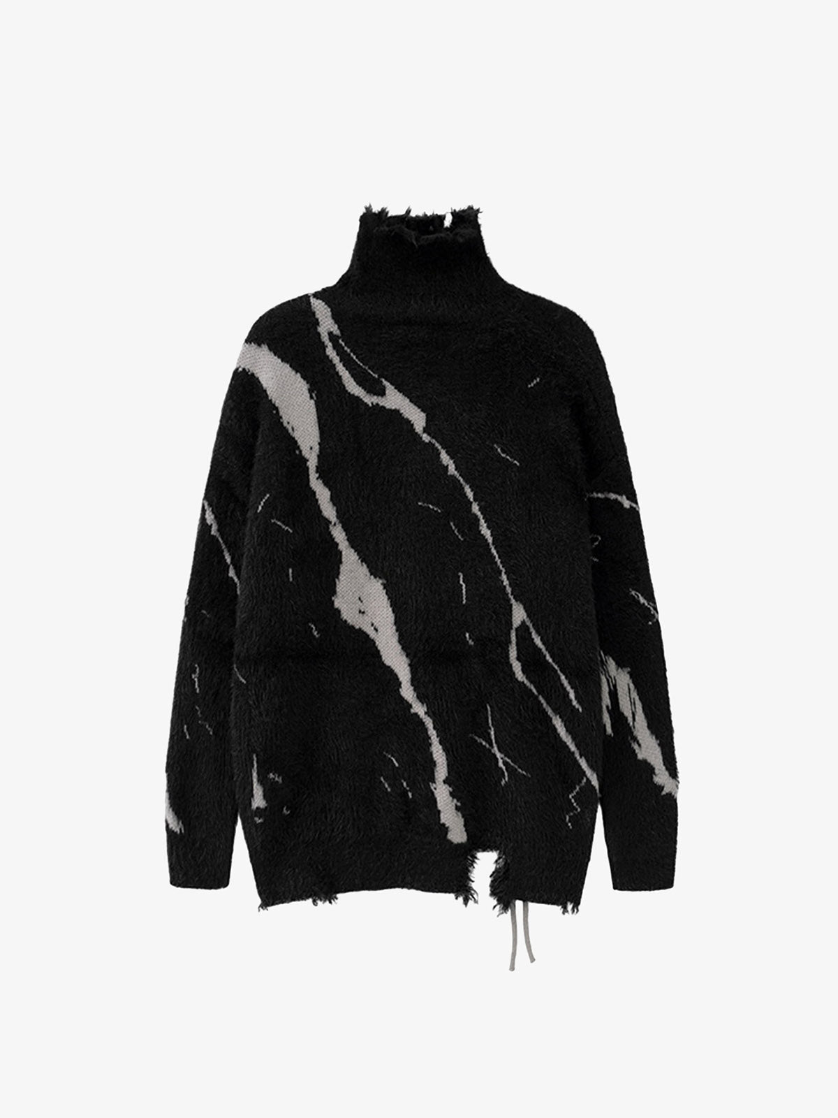 Theprecipice Ripped Knit Turtleneck Sweater - 1525