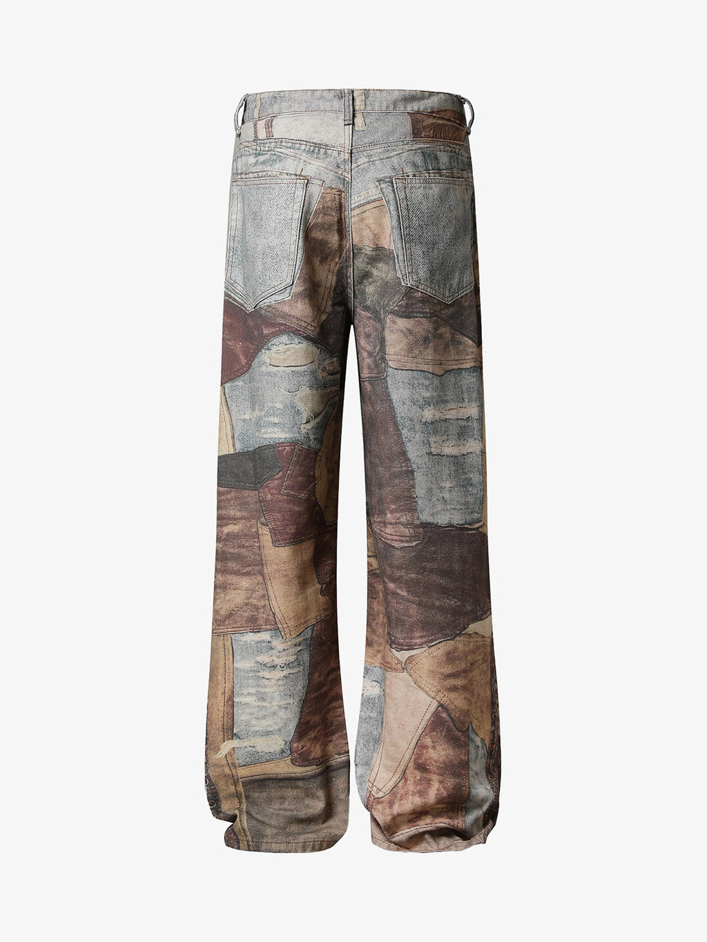 Theprecipice High Street Distressed Washed Printed Jeans - 2246