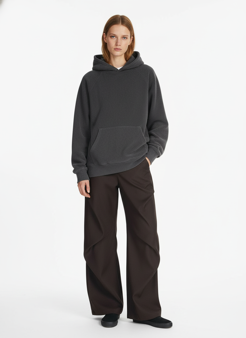Woven Retro Cleanfit Pleated Drape Pants