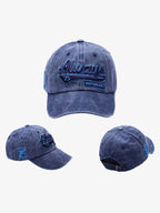 Theprecipice Vintage Embroidered Denim Washed Baseball Cap