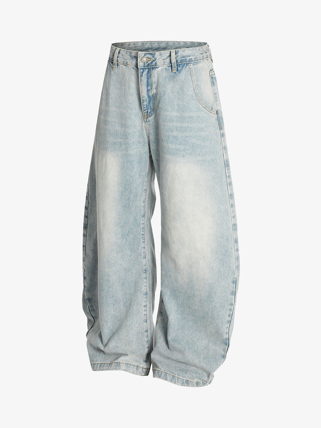 Denim Washed Distressed Barrel Jeans - 2511