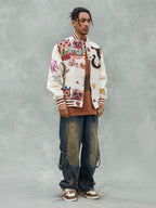 Theprecipice Owl Patch Embroidered Baseball Jersey - 2472