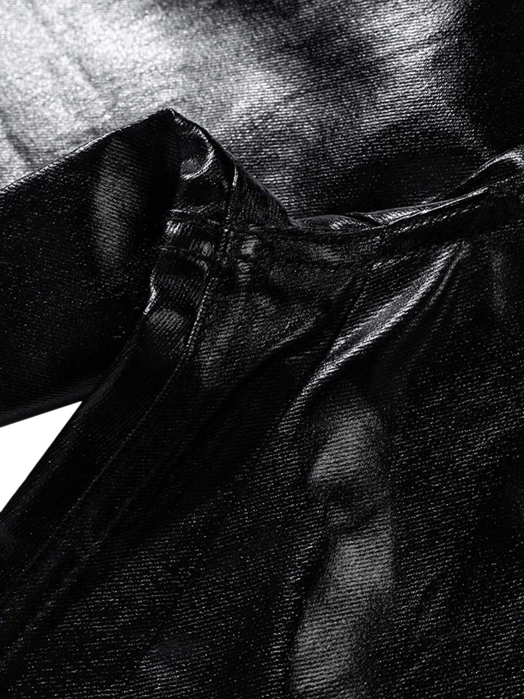 Theprecipice Glossy Patent Leather Flare Pants - 2396