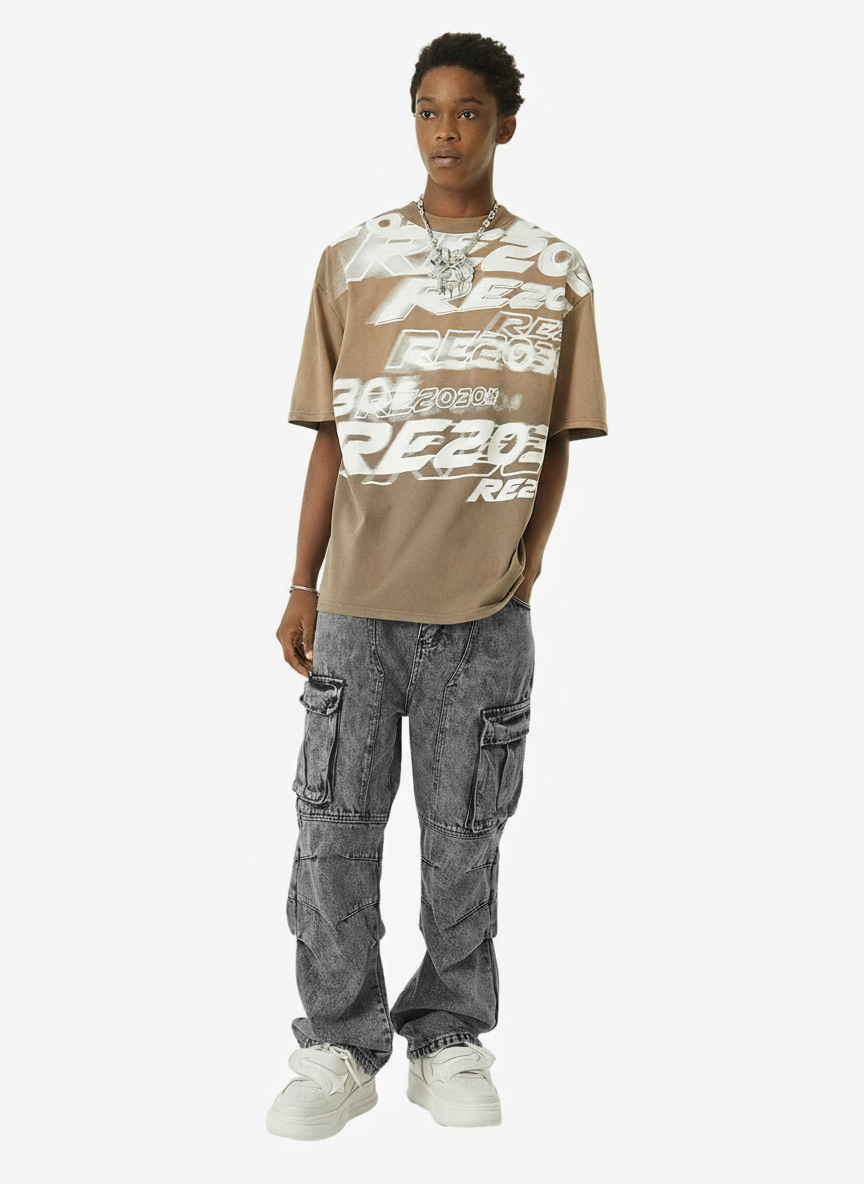 Theprecipice American Street Style Washed Distressed Work Jeans - 2354