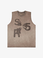 Theprecipice High Street Hip Hop Print Vest - 2373