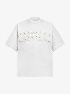 Elegant Pearl-Embellished Oversized T-Shirt
