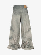 Retro Dirty Dye Baggy Pants - 2468