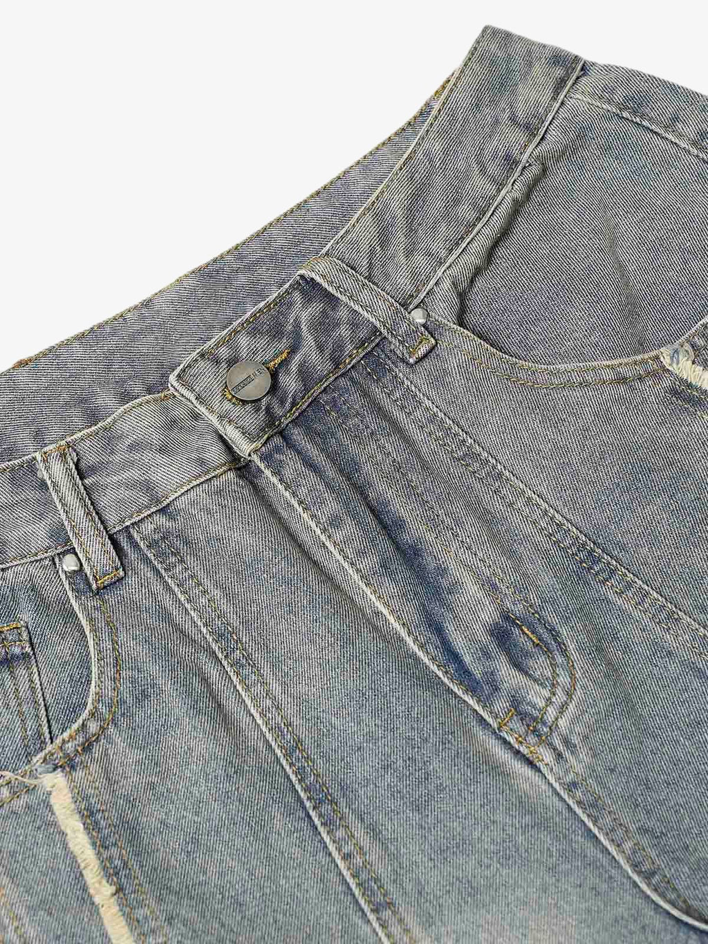 Theprecipice Washed Ripped Baggy Jeans