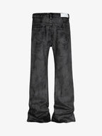 Retro Hand-Brushed Glitter Flare Jeans