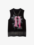 Street Necklace Graffiti Spray-Painted Vest