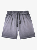 Distressed Washed Drawstring Shorts