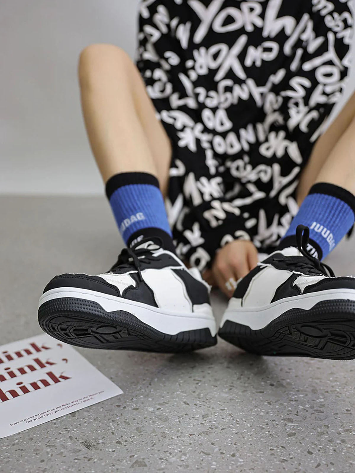 Theprecipice High Street Black And White Board Casual Shoes -1554