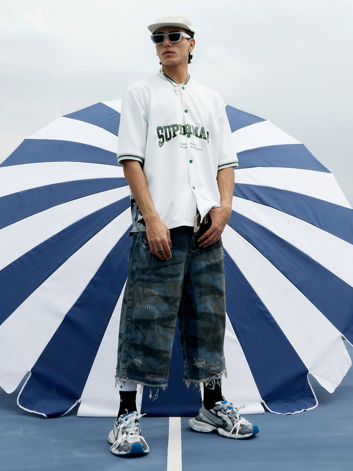 Original Camouflage Spliced Baseball T-Shirt - 2350