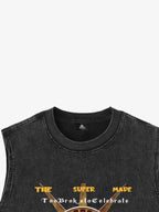 Original Fun Graffiti Print Vest Unique Graphic Tank Top