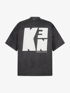 Embroidered Neckline Oversized T-Shirt