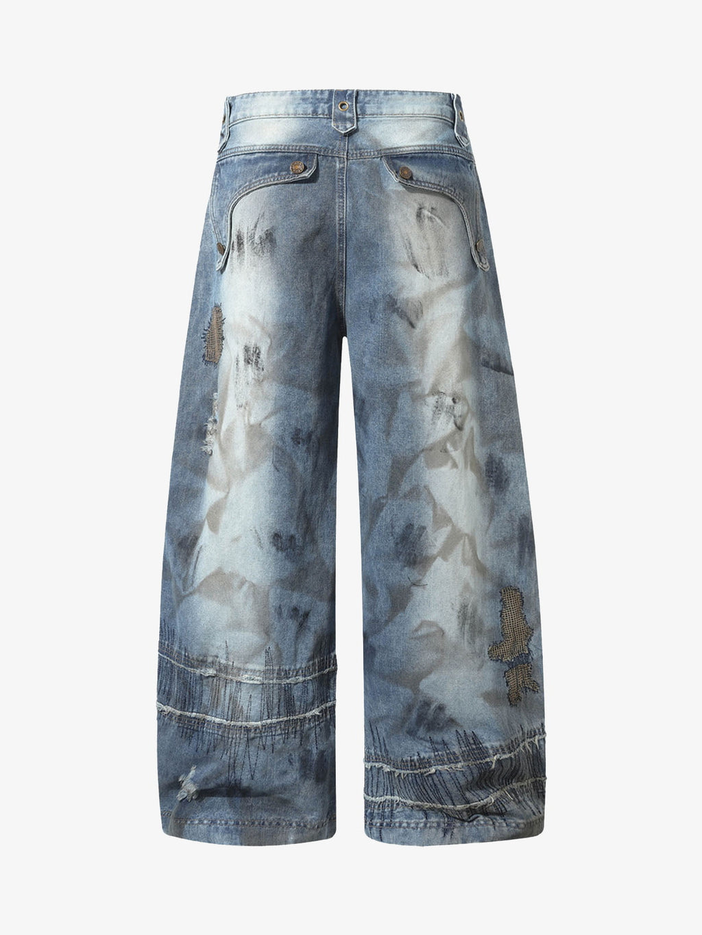 RO Style Washed Barrel Jeans - 2421