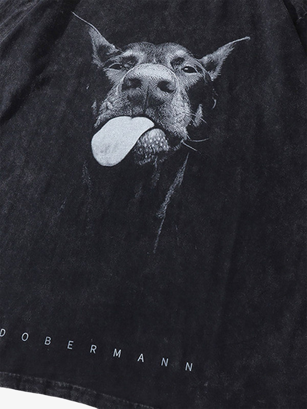 Theprecipice Retro Hip-hop Doberman Print T-shirt - 2172
