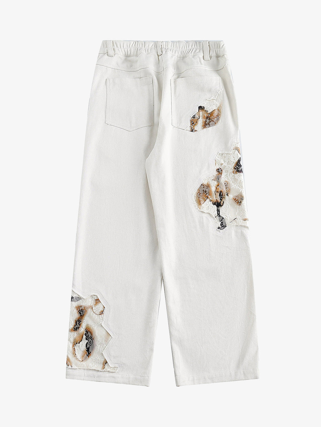 Theprecipice American Retro Lace Patchwork Jeans