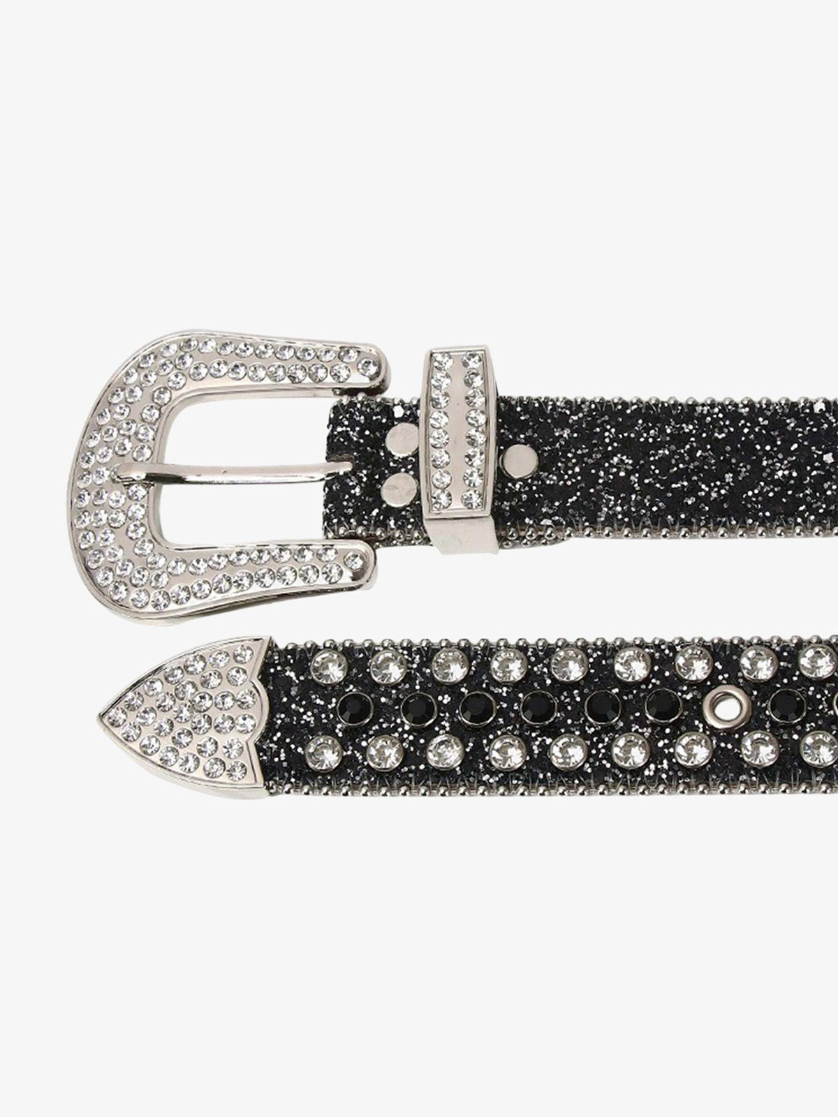 Theprecipice Studded Rhinestone Hip Hop Belt - 1691