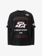 Theprecipice High Street Hip-hop Patchwork Long-sleeved T-shirt - 2269