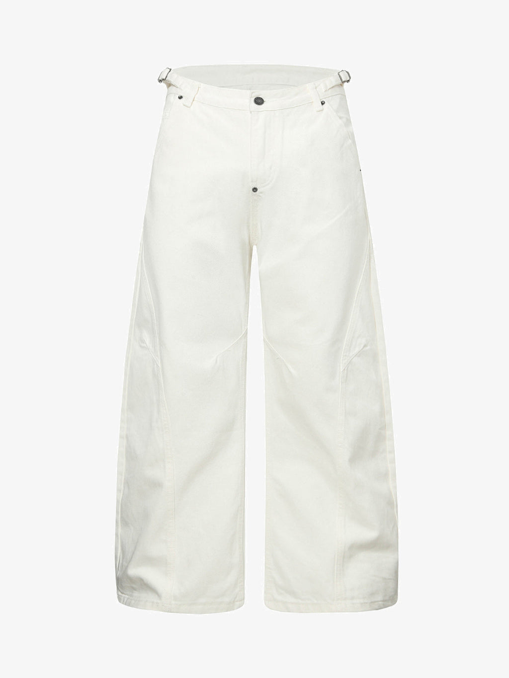 Washed Distressed Deconstructed Pleated Scimitar Jorts