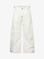 Washed Distressed Deconstructed Pleated Scimitar Jorts